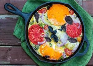 Bacon and Heirloom Tomato Frittata with Basil