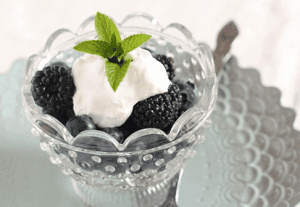Berries and Cream with Mint