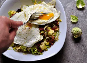 Paleo Breakfast Ideas - Brussel Sprout Breakfast Hash with Bacon & Apples