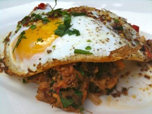 Paleo Breakfast Ideas - Duck Confit Sweet Potato Hash