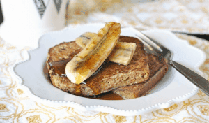 Paleo Breakfast Ideas - French toast with Grilled Bananas