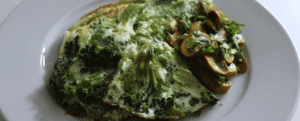 Paleo Breakfast Ideas - Green and White Omelette