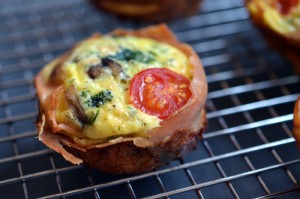 Paleo Breakfast Ideas - Prosciutto-Wrapped Mini Frittata Muffins