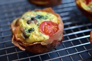 Paleo Breakfast Ideas - Prosciutto-Wrapped Mini Frittata Muffins