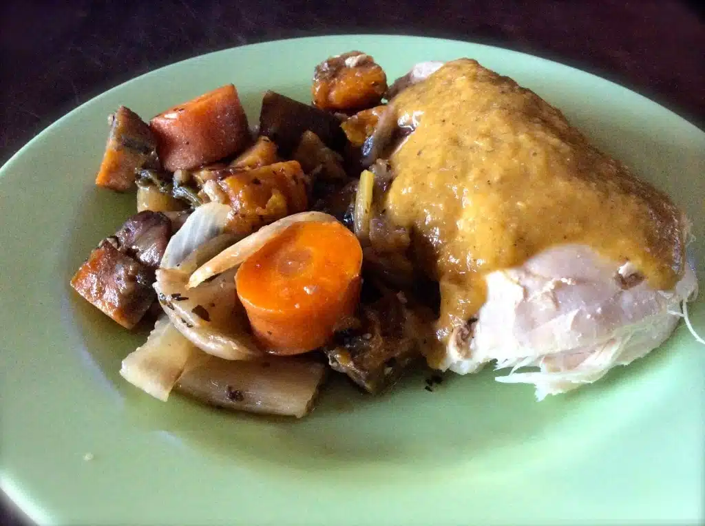 Crockpot Chicken, Vegetables, & Gravy