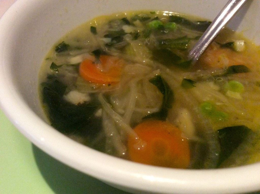 Vegetable Soup w Onion & Cabbage Noodles