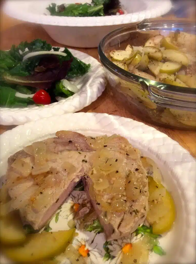 Baked Pork Chops & Apples