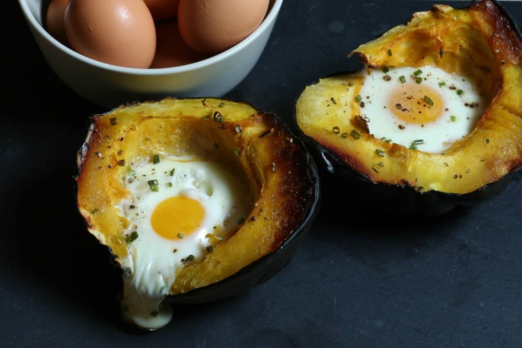 Egg Baked in Acorn Squash 2