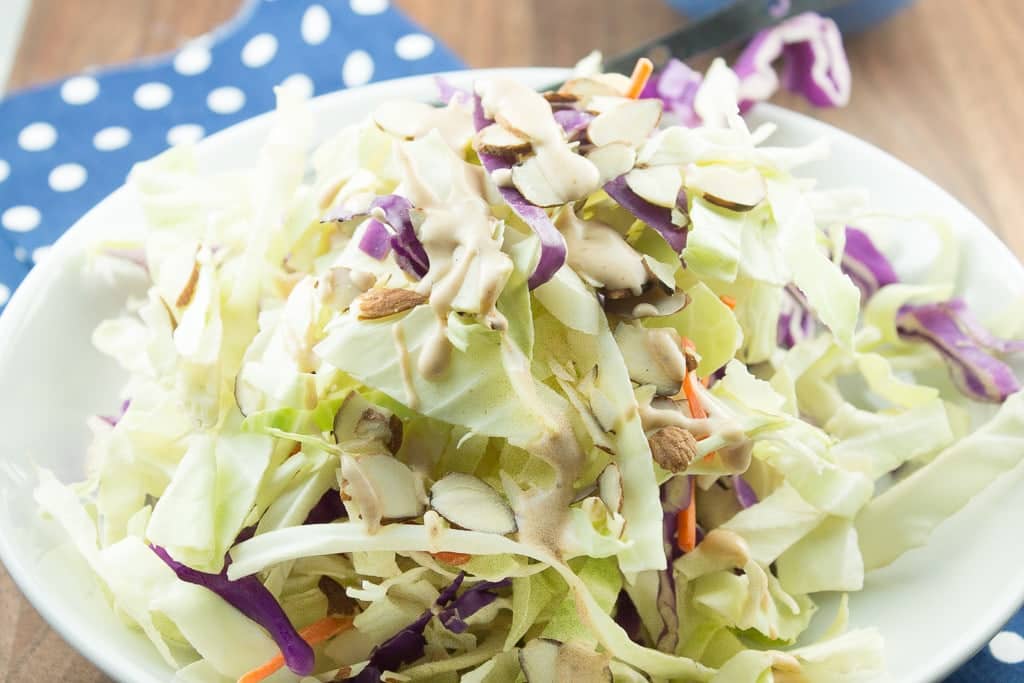 Cabbage Salad with Almond Dressing