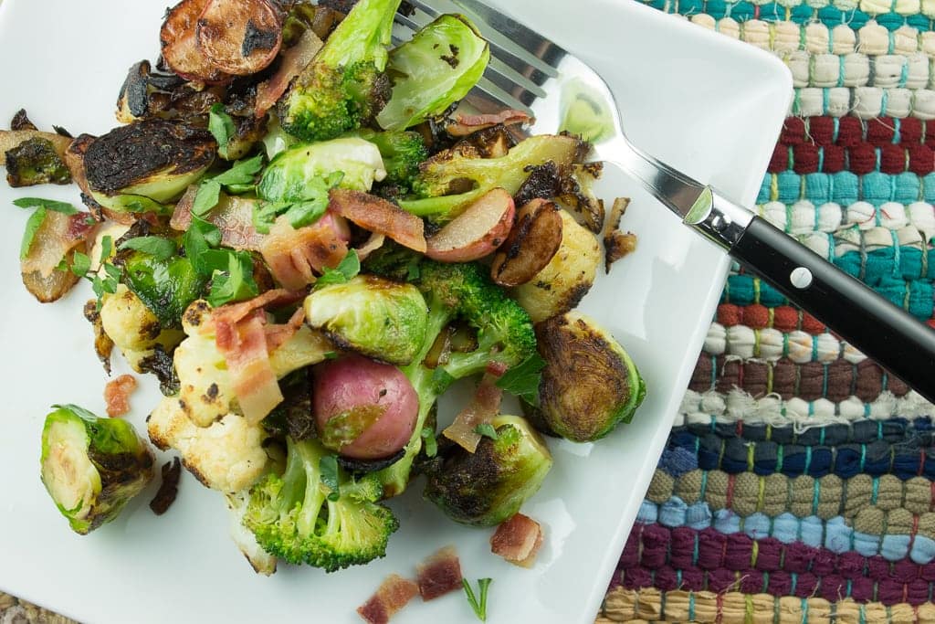 Charred Vegetables with Bacon Ultimate Paleo Guide 1 Paleo