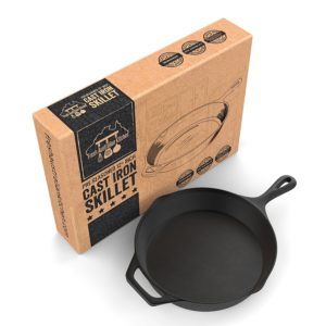 Pre Seasoned Cast Iron Skillet (12.5 inch) by Utopia Kitchen