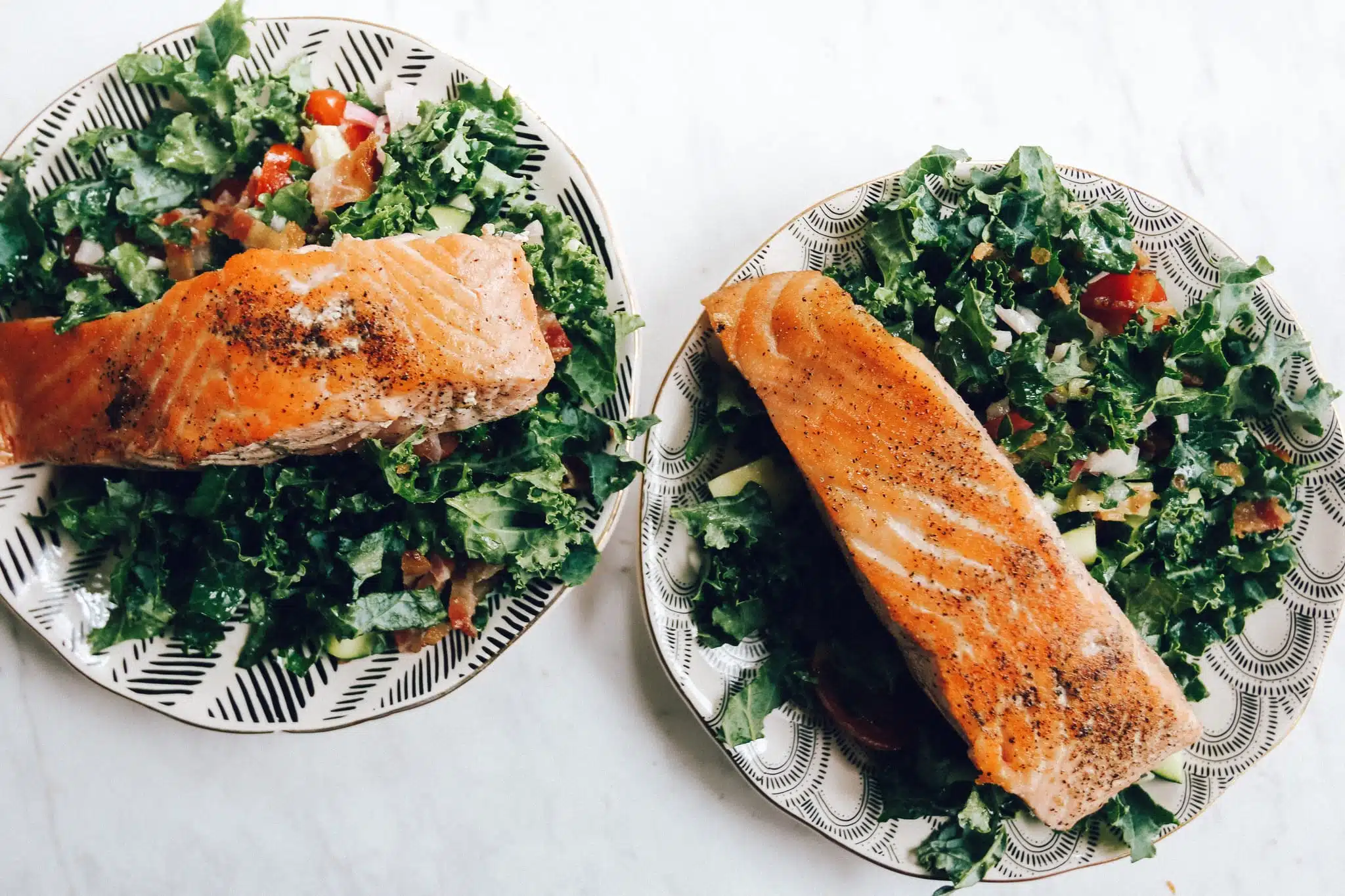 Salmon Kale Salad With Homemade Dressing Ultimate Paleo Guide