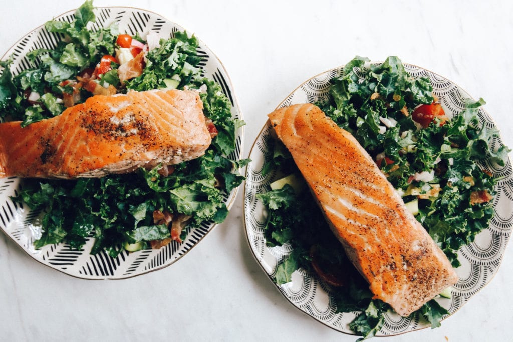 salmon kale salad 