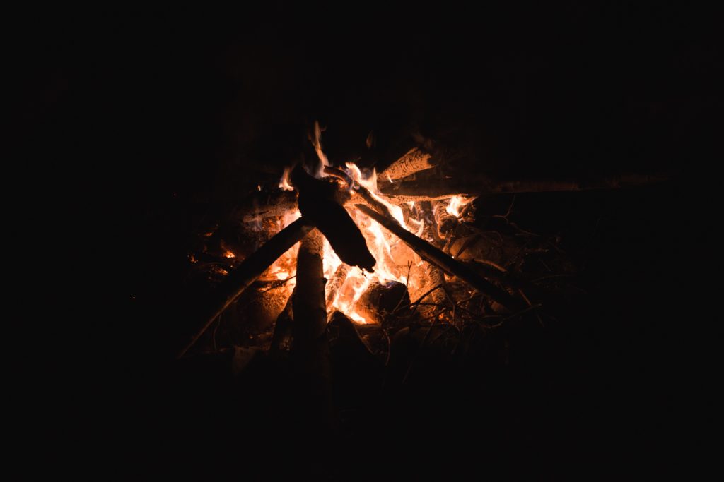 bonfire wood fire