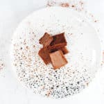 chocolate coconut fudge on plate