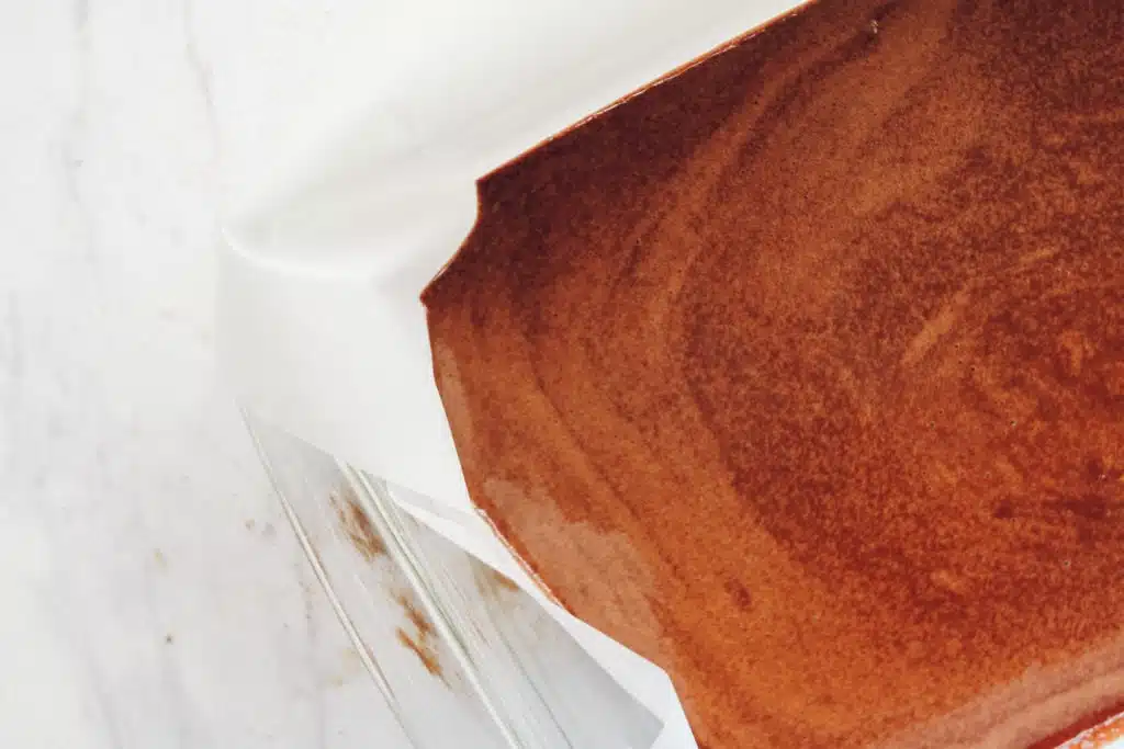 chocolate coconut fudge in baking dish