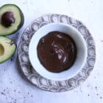 chocolate avocado mousse in decorative bowl