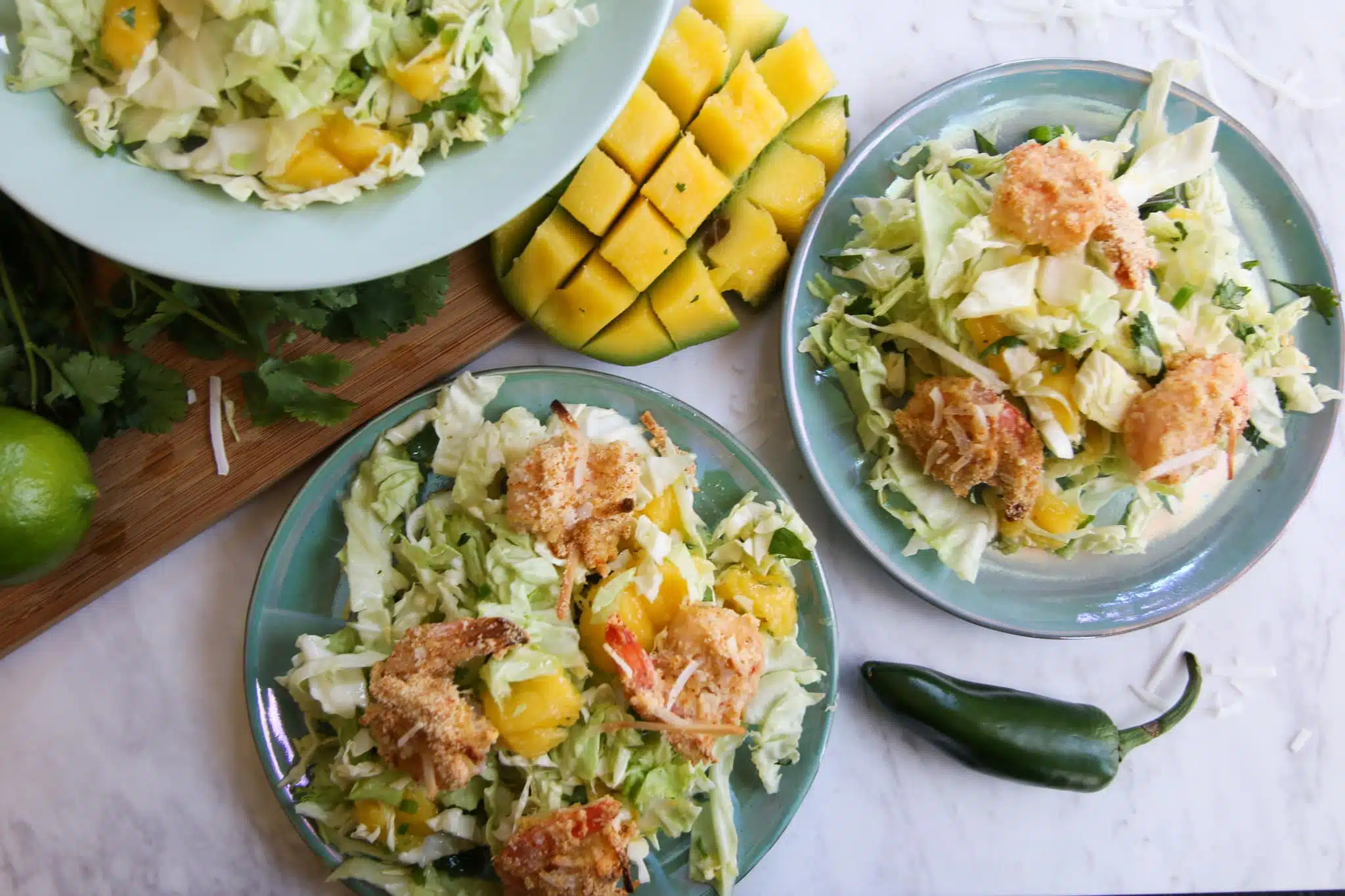 coconut shrimp mango slaw