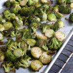 roasted broccoli and brussels sprouts