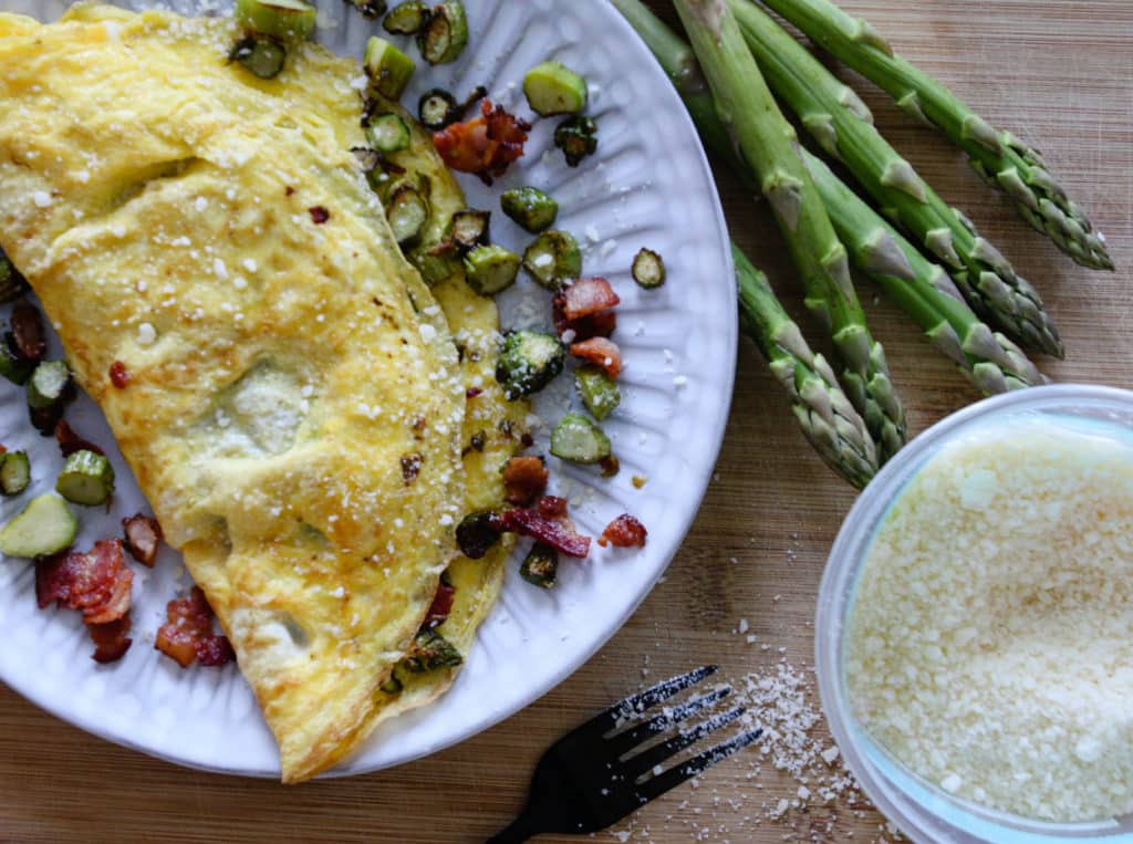 bacon asparagus omelet