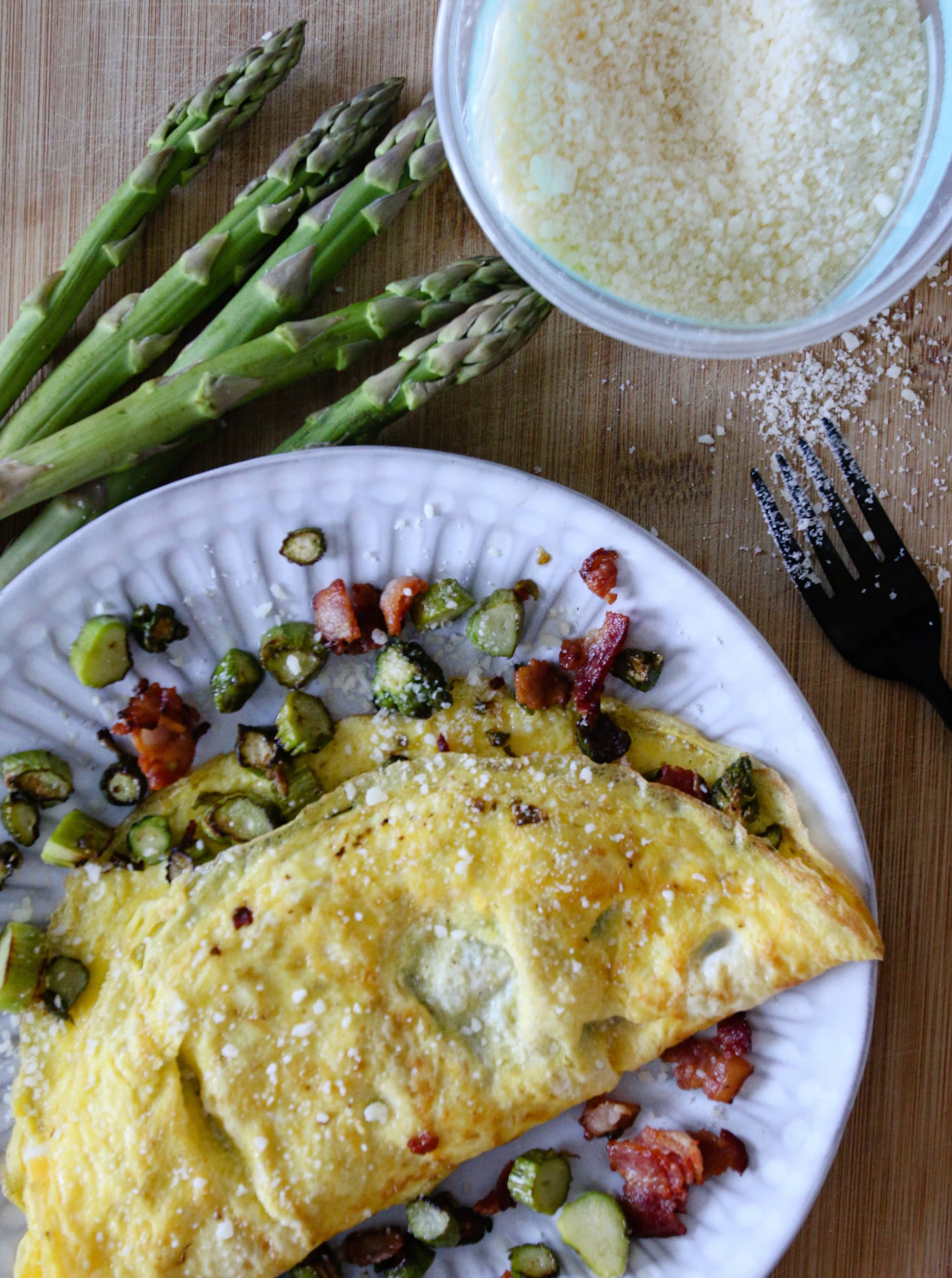 bacon and asparagus omelet