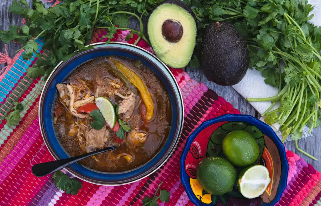 soup cilantro avocado lime