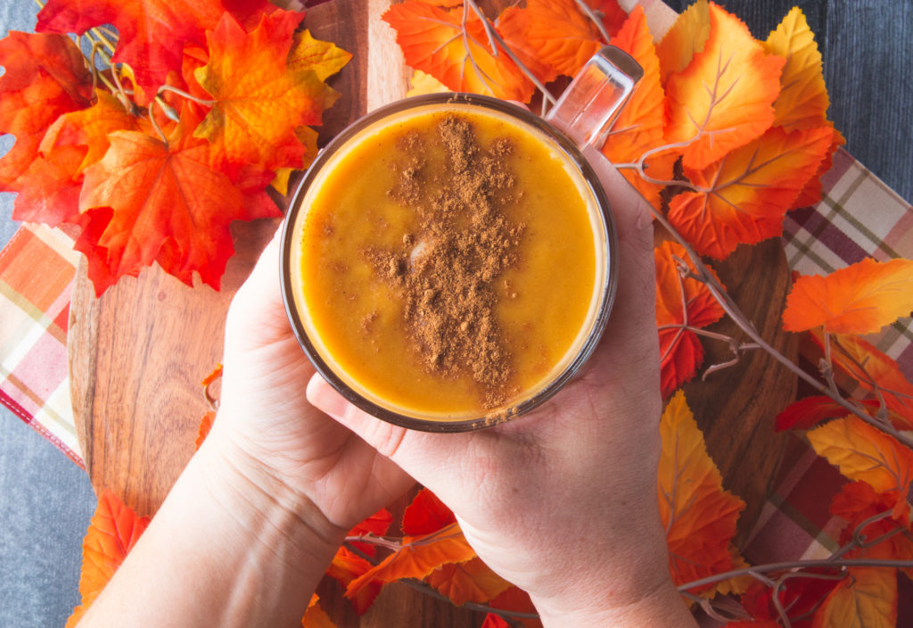 pumpkin smoothie with cinnamon