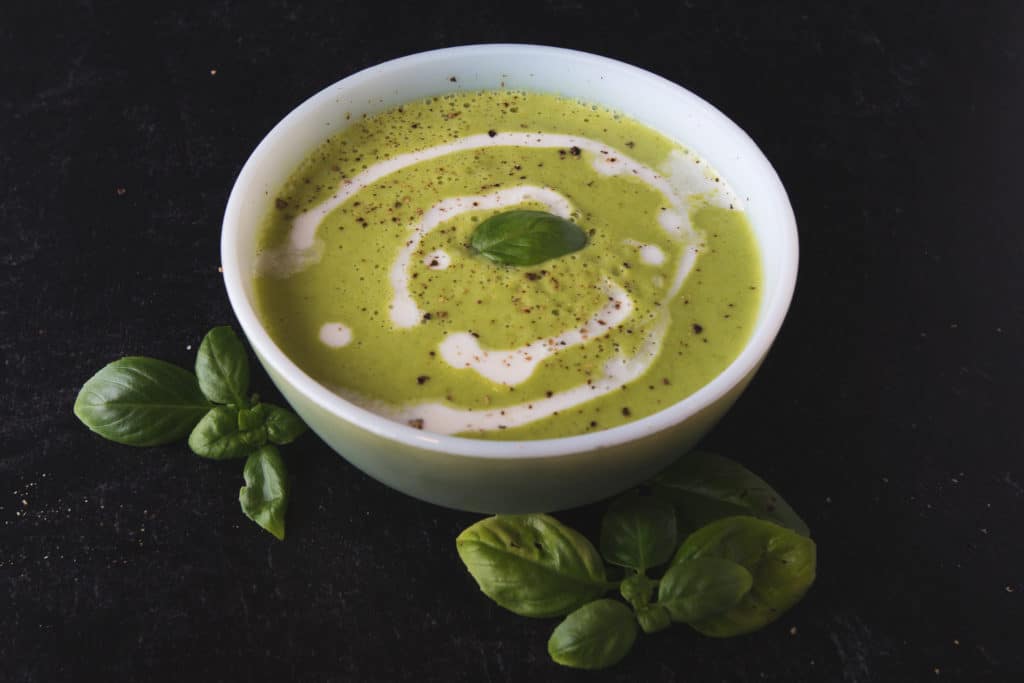 cream of zucchini soup with basil